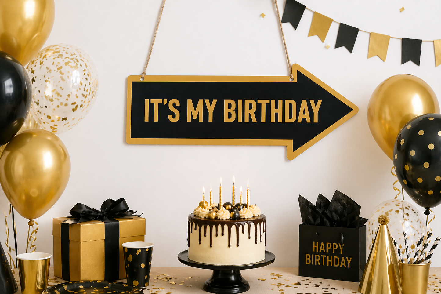 Semn decorativ „It’s My Birthday”