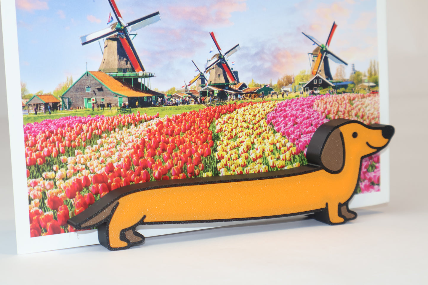 Stand Foto Magnetic cu Ilustrație Câine – Suport Decorativ pentru Fotografii