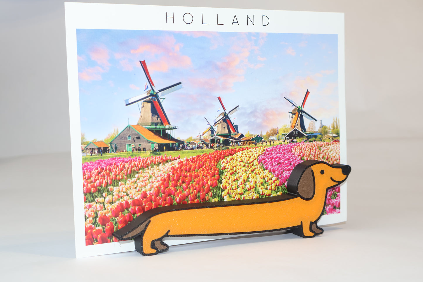 Stand Foto Magnetic cu Ilustrație Câine – Suport Decorativ pentru Fotografii