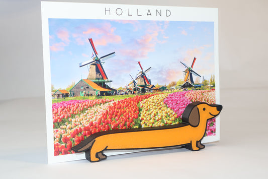 Stand Foto Magnetic cu Ilustrație Câine – Suport Decorativ pentru Fotografii