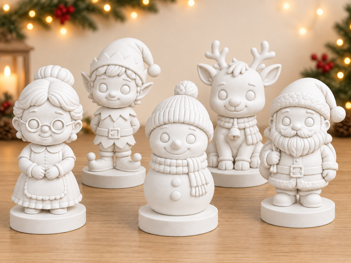 Kit de colorat Figurine de Crăciun